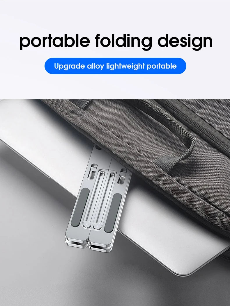 Adjustable Laptop Stand Aluminum For Macbook Computer PC iPad Tablet Table Support Notebook Stand Cooling Pad Laptop Holder Base
