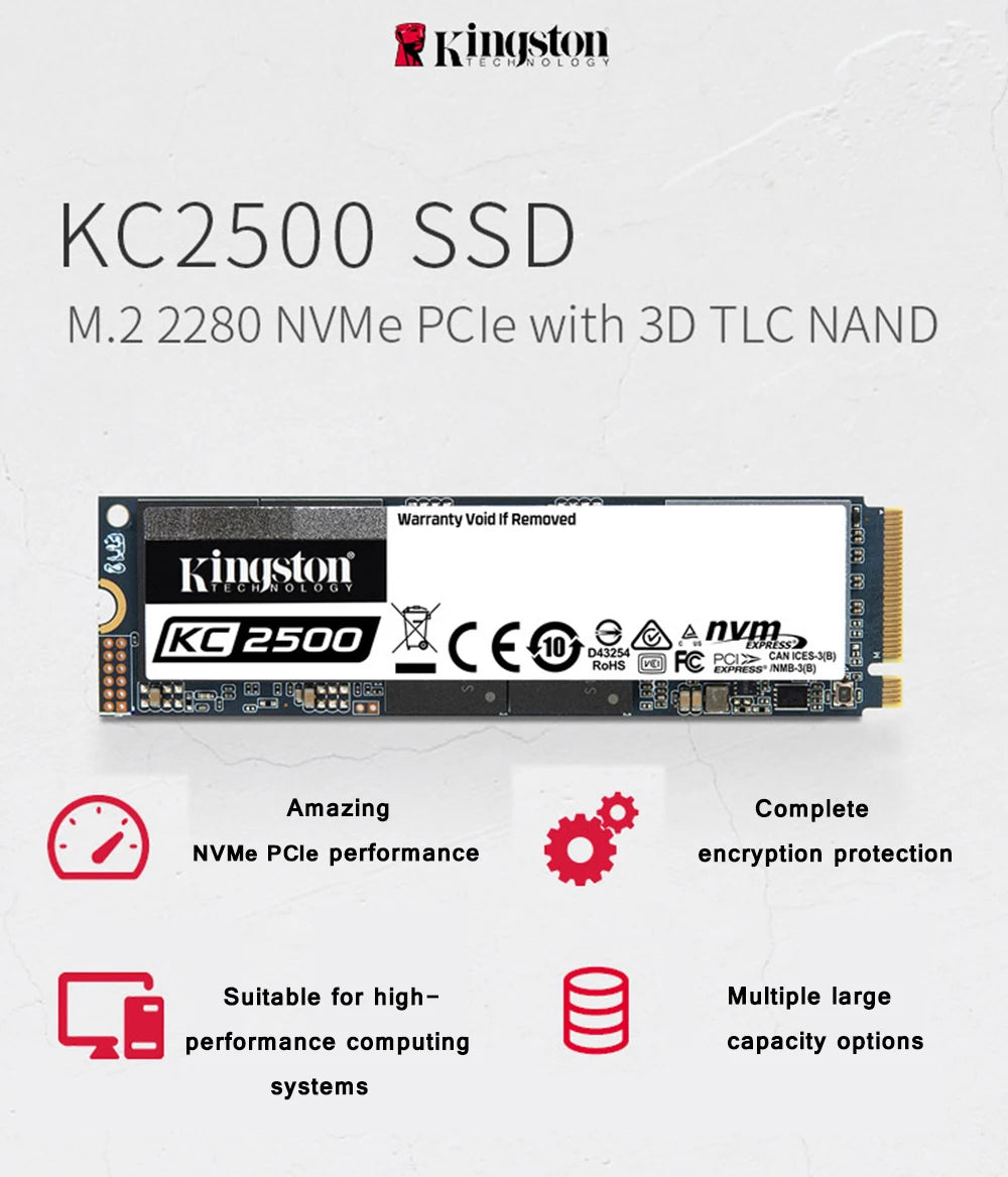 Kingston NEW NV3 NVMe M.2 2280 M 2 SATA SSD 2TB 1 TO 500GB 1TB Internal Solid State Drive Hard Disk 250G NV2 M2  For PC Notebook