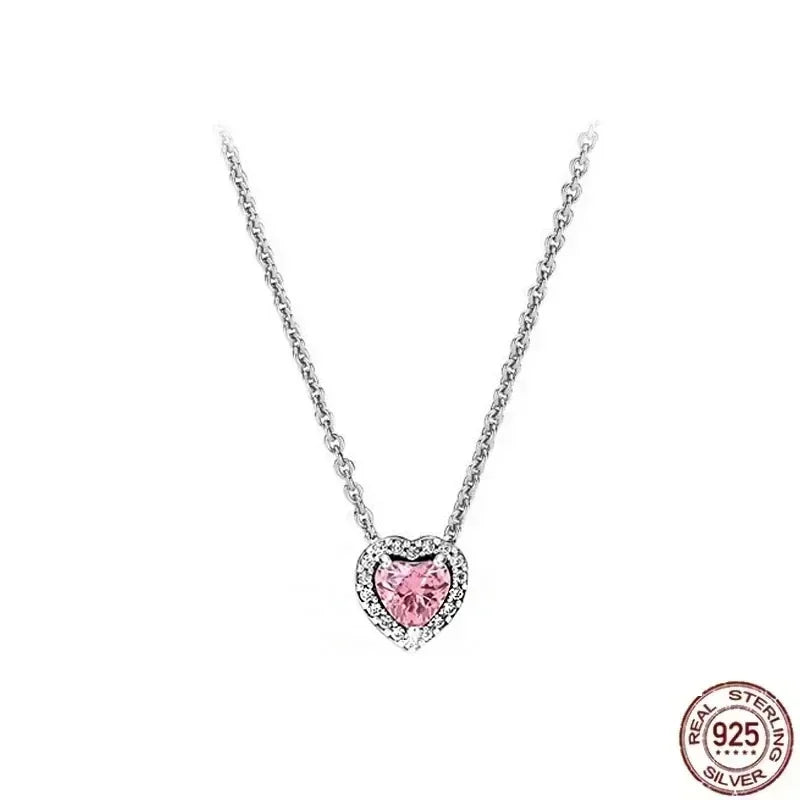 Hot selling classics heart-shaped Series 925 Sterling Silver Women's Rings Earrings Necklaces Light Luxury Charm Jewelry Gifts