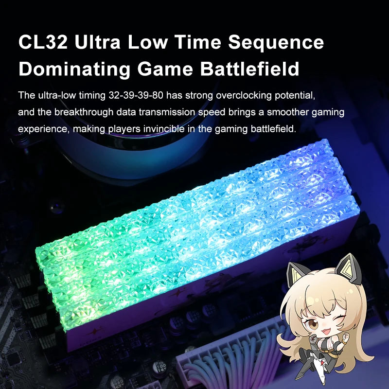 JUHOR RGB Memory DDR5 16GB 6800MHz Gaming Memoria Ram