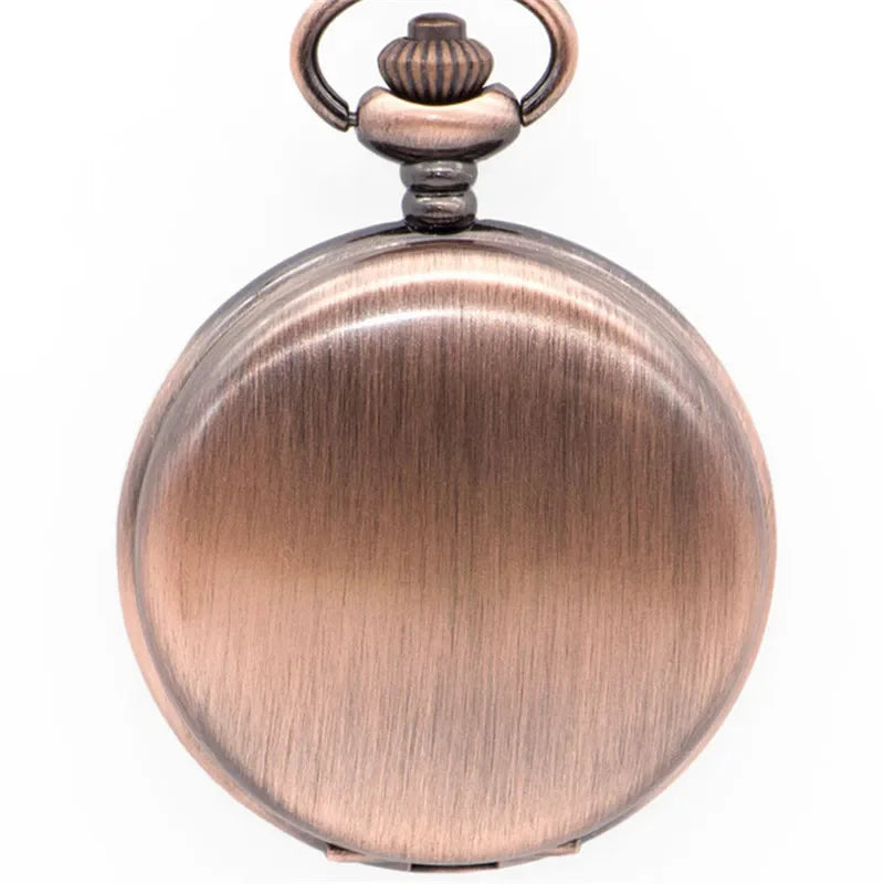 Silver Smooth Quartz Pocket Watch Mens Womens Necklace Clock Metal Stainless Steel Watches Pendant with Short Chain Gifts