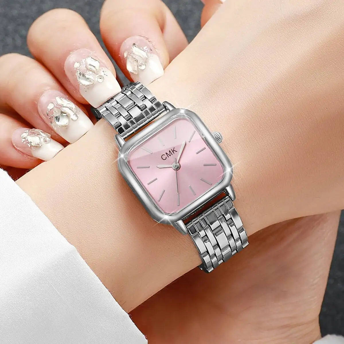 1/2/3/4/6PCS Fashion Women Watches Simple Square Dial Ladies Quartz Wristwatch Reloj Mujer（Without Box）
