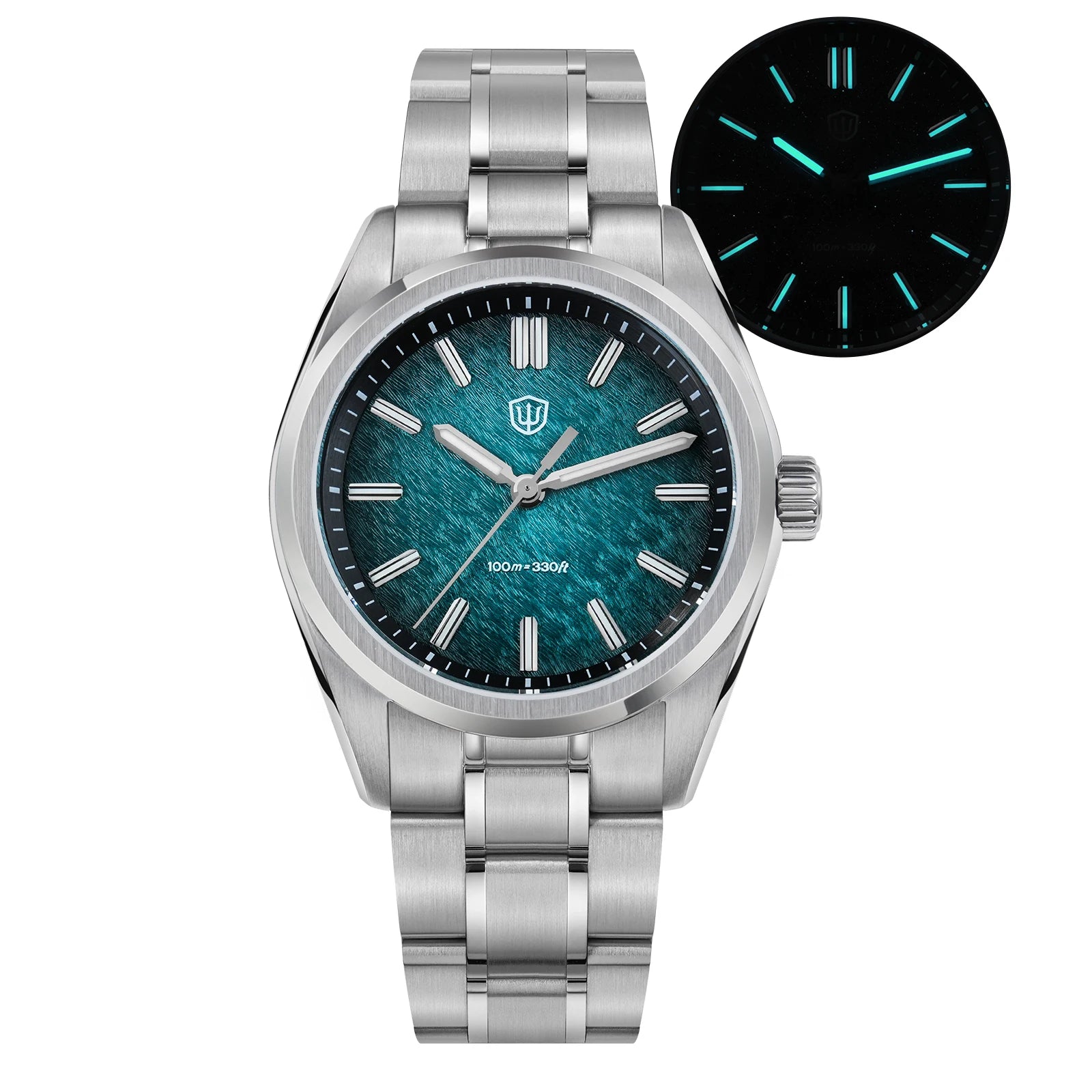 Watchdives WD0003B 36mm Quartz Men Watch VH31 Sweep Seconds Movement Stainless Steel Watches Luminous Waterproof Sapphire