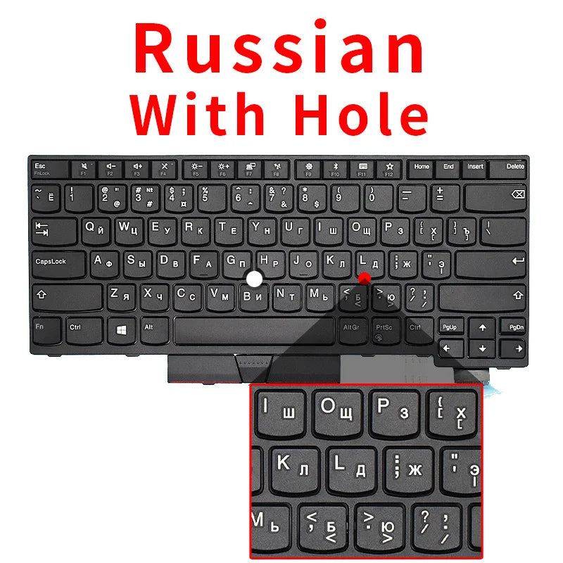Laptop Replacement Keyboard For Lenovo ThinkPad T470 T480 keyboard A475 A485 Notebook keyboard 01HX459 01AX364 US Russian