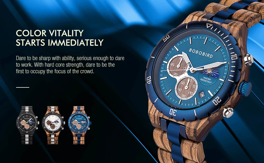 BOBO BIRD Hollow Sandalwood Men's Automatic Mechanical Watch Self-wind Wristwatch With Wood Box Dropshipping Personalized