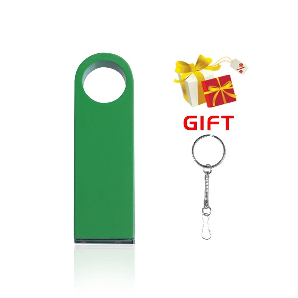 Free Custom Logo USB Flash Drive 64GB Red Blue Pen Drive32GB Green Purple Pendrive 16GB Cle USB Stick Yellow Pink Memory Stick