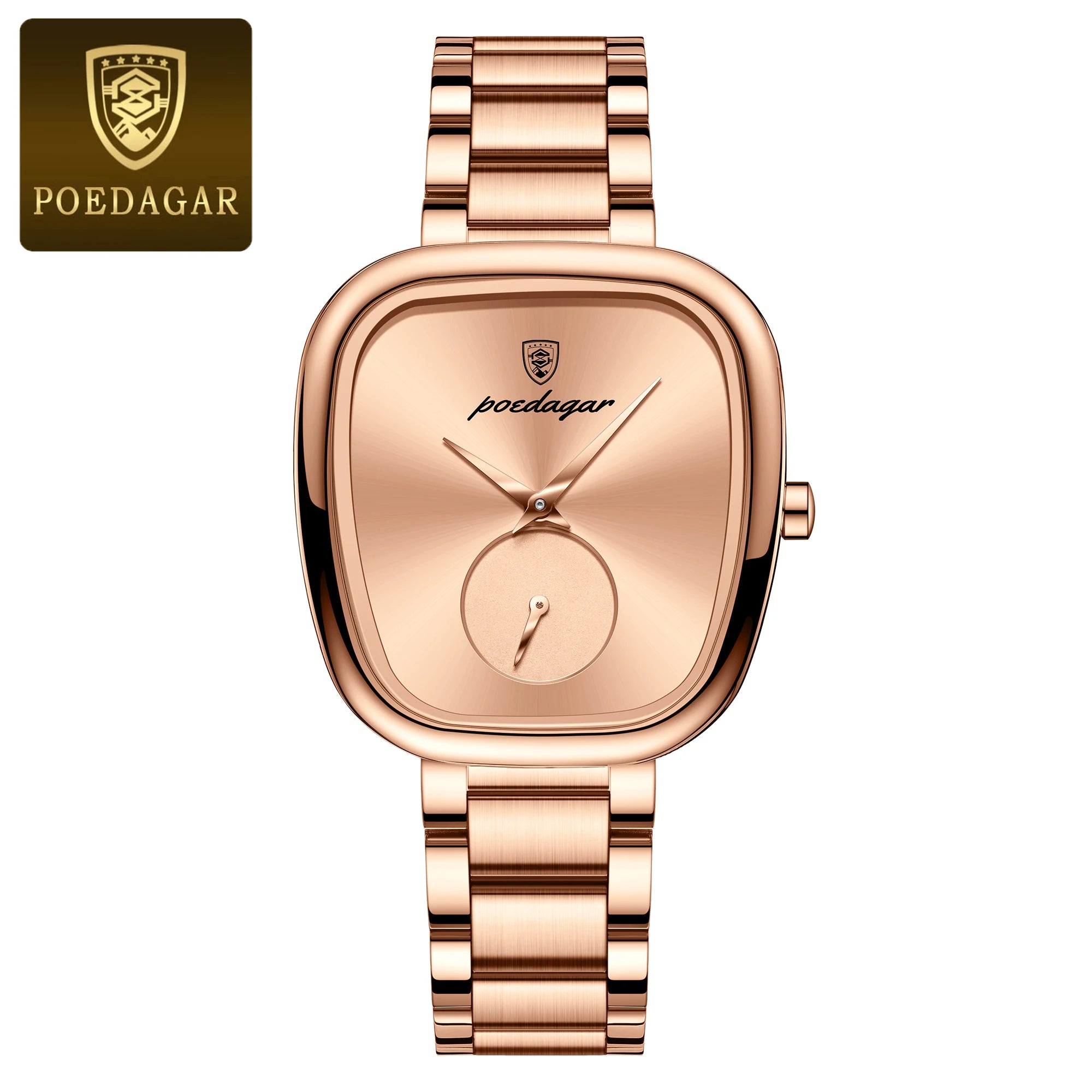 POEDAGAR Unique Elegant Ladies Watch Stainless Steel Waterproof Quartz Watches For Women High Quality Woman’s Stylish Wristwatch
