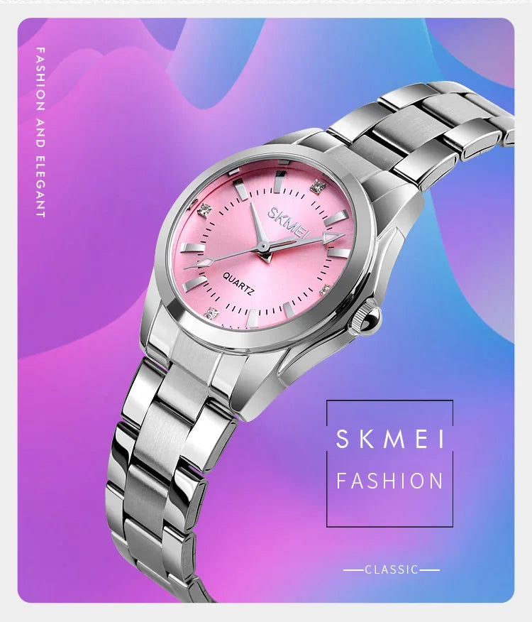 SKMEI1620  For Women Thin Lady Hour Ladies reloj mujer Fashion Simple Quartz Women Watch Movement Luxury Quartz Watches