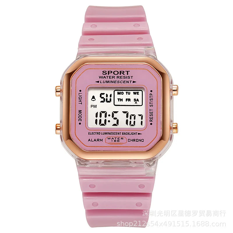 New Children's LED Digital Watch Student Multi Functional Outdoor Sports Watch Minimalist Men's and Women's Electronic Watch