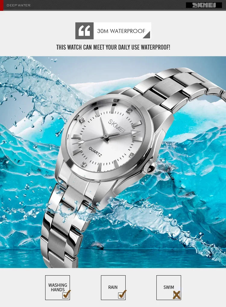 SKMEI1620  For Women Thin Lady Hour Ladies reloj mujer Fashion Simple Quartz Women Watch Movement Luxury Quartz Watches