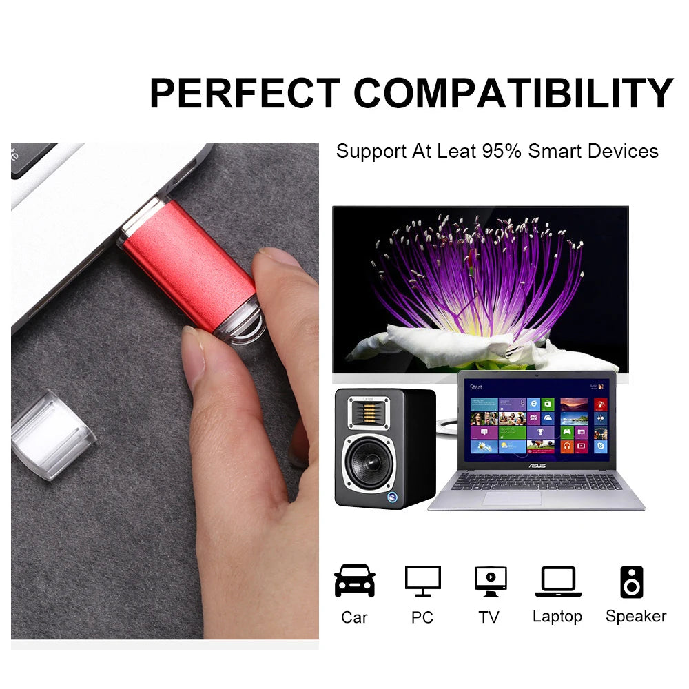 Wholesale Pen Drive 64GB USB Flash Drive 1GB 2GB 4GB 8GB 16GB Pendrives Usb Stick 32GB Memory Stick 128MB Free Custom Logo Gift
