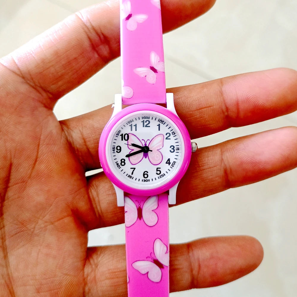 MINISO Cartoon Superhero Princess Unicorn Butterfly  Silicone Kids Children Boys Girls Quartz Birthday Party Gift Watches
