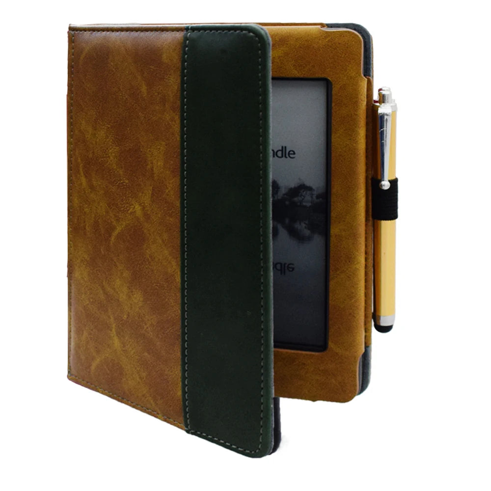 New Updated Folio Flip Book Cover Case for Capa Kindle Touch 2011 2012 D01200 Ebook Reader Magnetic Closured Pouch Case + s Pen