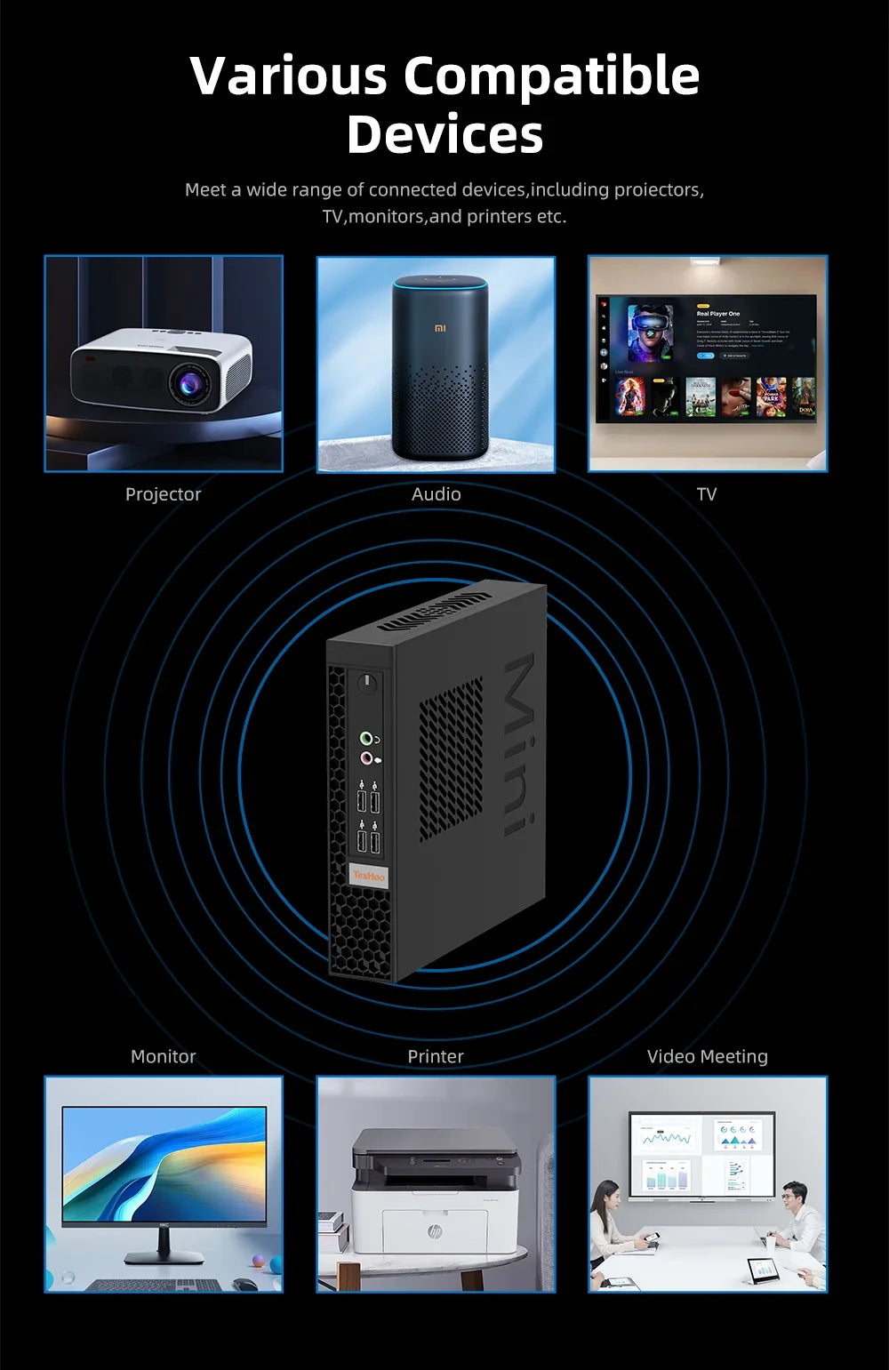 ZXIPC Mini PC Ryzen AMD R7 5700U 4300U 5800H R5 6600H Dual Display 4K HD DDR4 NVMe WIFI6 Mini Business Desktop Gaming Computer