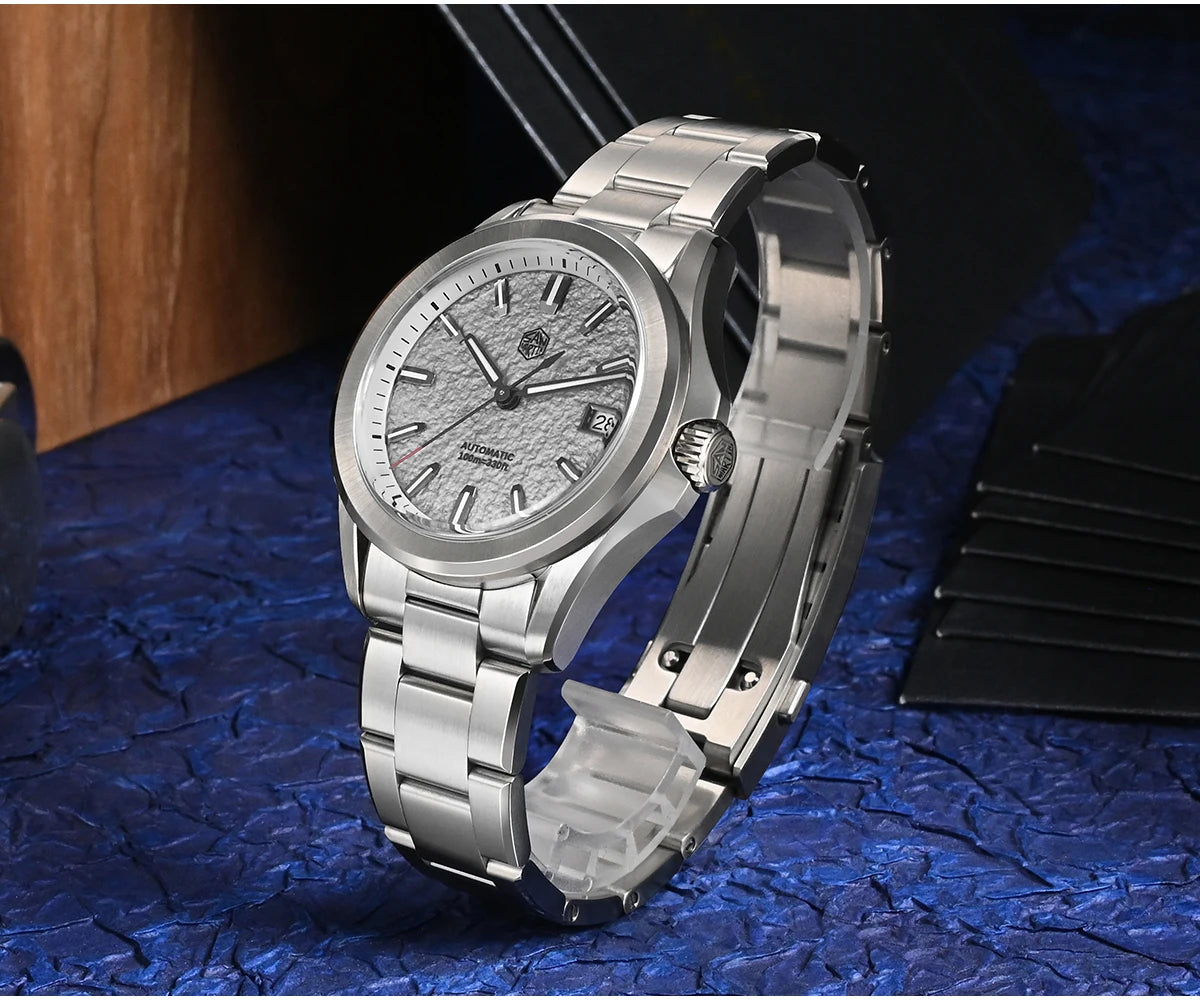 San Martin Men Automatic Watch 39mm Mechanical Wristwatch 10ATM Waterproof BGW-X1 Luminous Sapphire NH35 Oil Pressed Dial