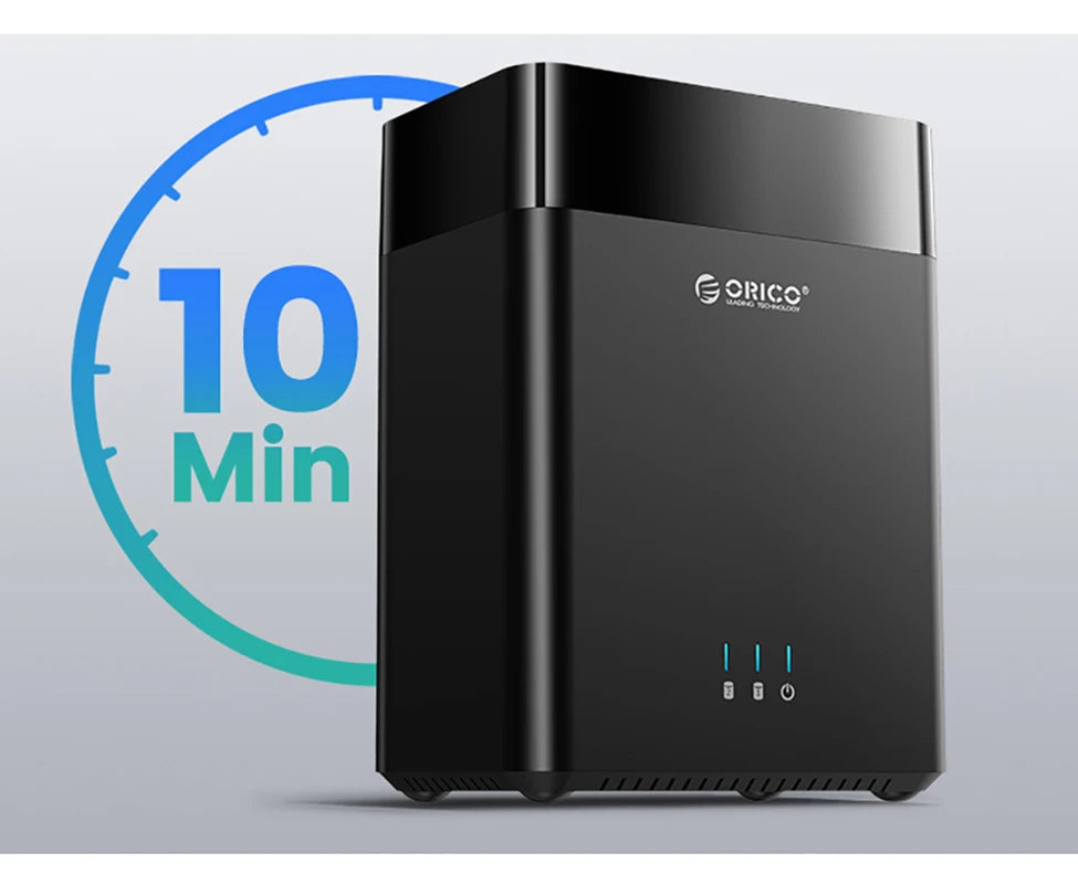 ORICO 2 Bay HDD Enclosure Hard Drive Case 3.5" SATA Docking Station USB 3.0 Type C DAS Storage Box 36TB Expansion for PC Laptop