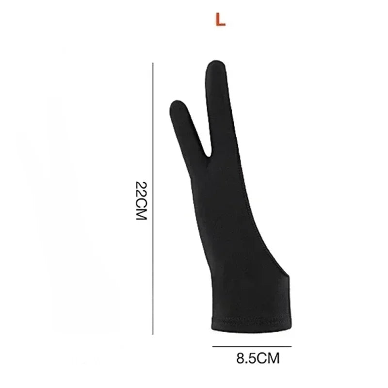 Two-Finger Anti-fouling Drawing Glove For Artist Drawing Pencil Graphics Tablet Pad Pen Palm Rejection Glove for iPad & Android