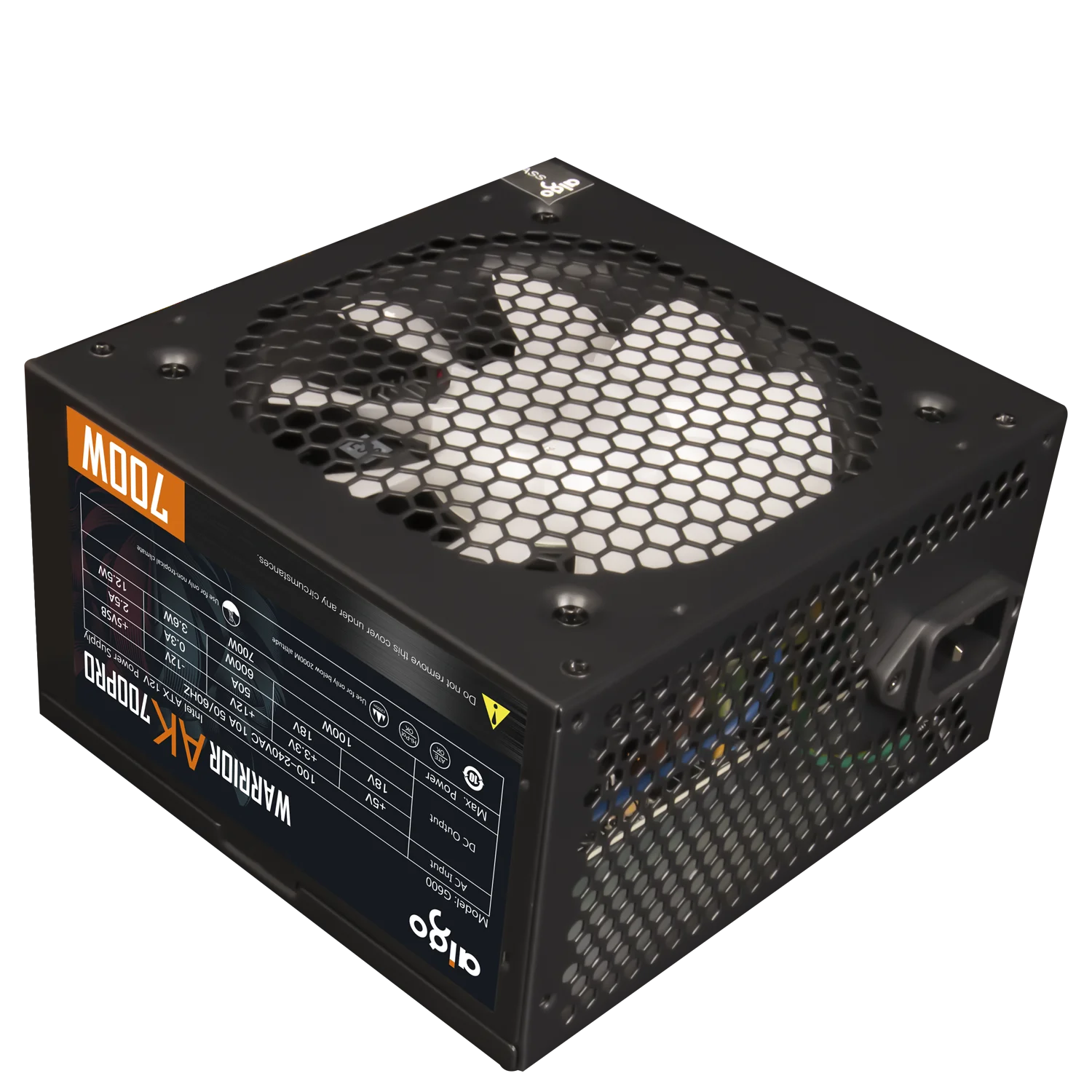 Aigo AK 500W 600W 700W PC PSU Power Supply Unit Gaming Quiet 120mm RGB Fan 220V ATX Desktop computer Power Supply for 7800x3d