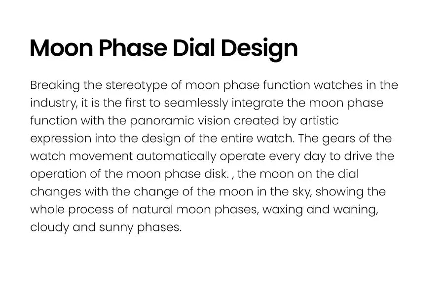 AGELOCER Original Astronomer Watch Men's Luxury Watch Automatic Mechanical 29.51-day Moon Phase Watch Birthday Gift for Men