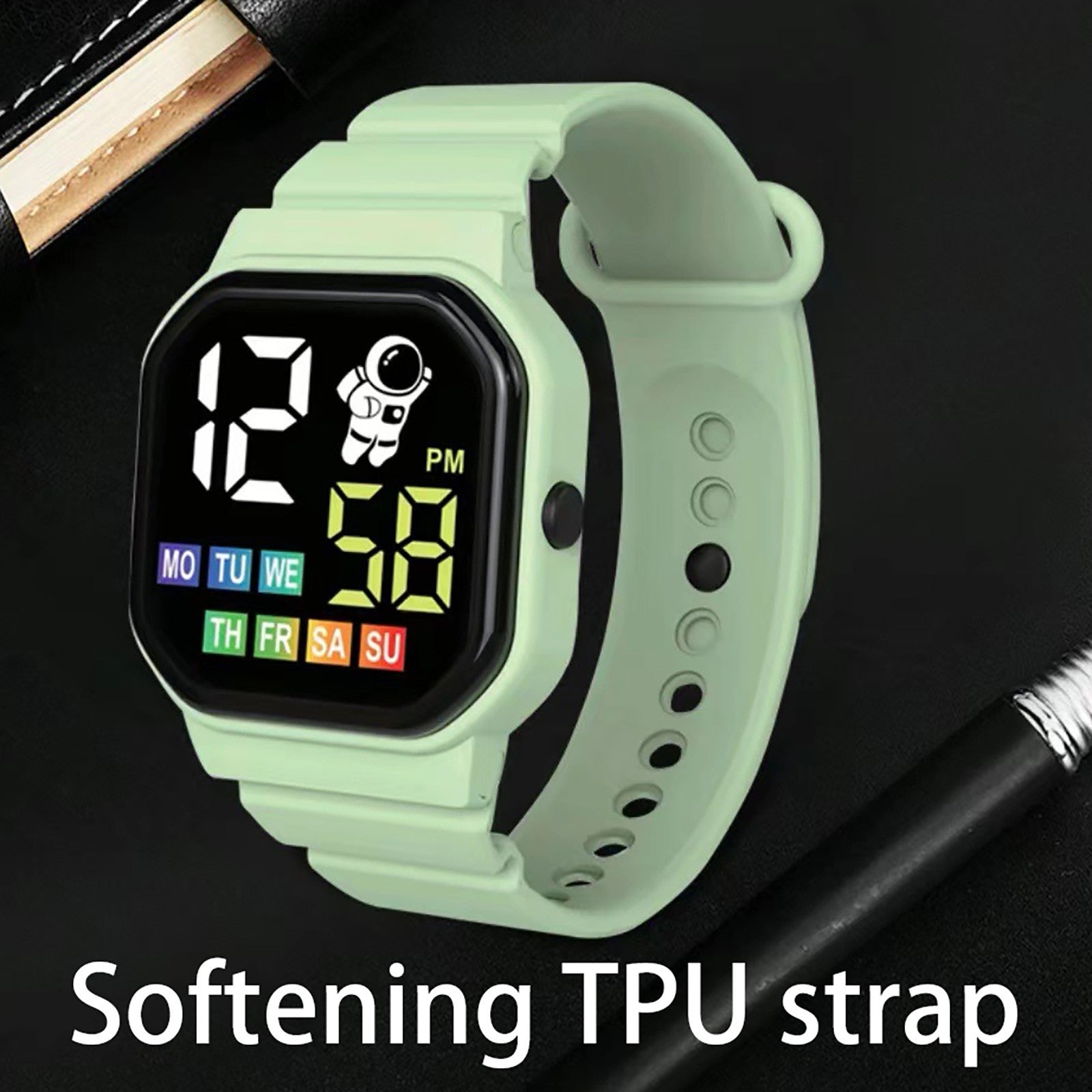 Led Digital Kids Watch For Boys Girls Cute Pattern Children Electronic Wristwatch Sports Waterproof Watches Student Child Clock