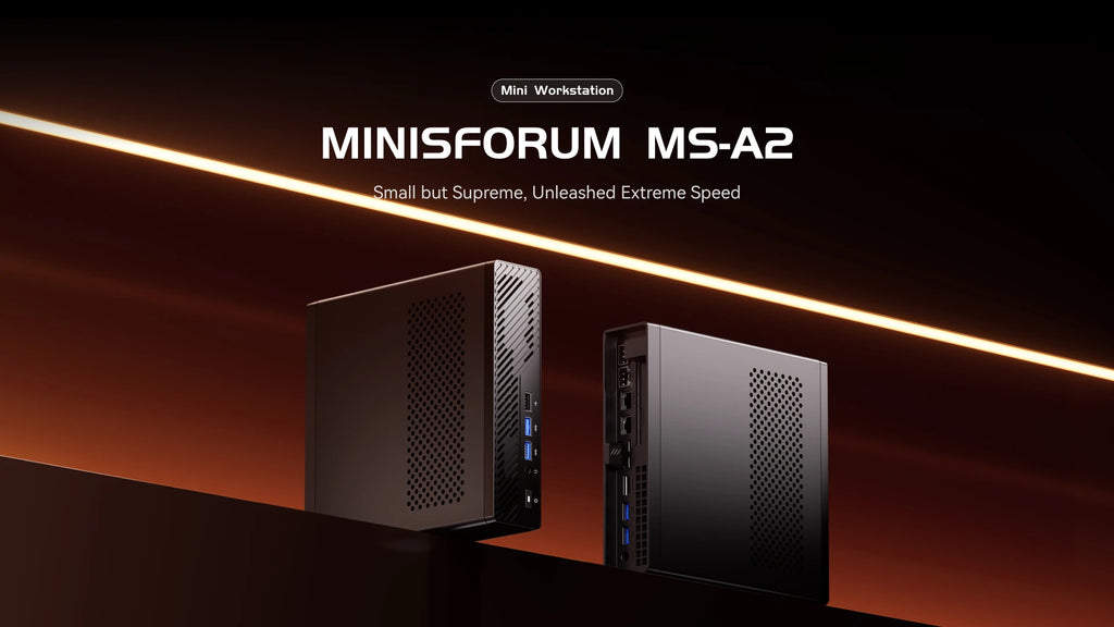 MINISFORUM MS-A2 MINI PC Ryzen 7 7945HX Ryzen 9 9955HX DDR5 (Up to 96GB) M.2 2280 NVMe SSD WiFi6E BT5.2 PCIe4.0*4 Gamer Computer