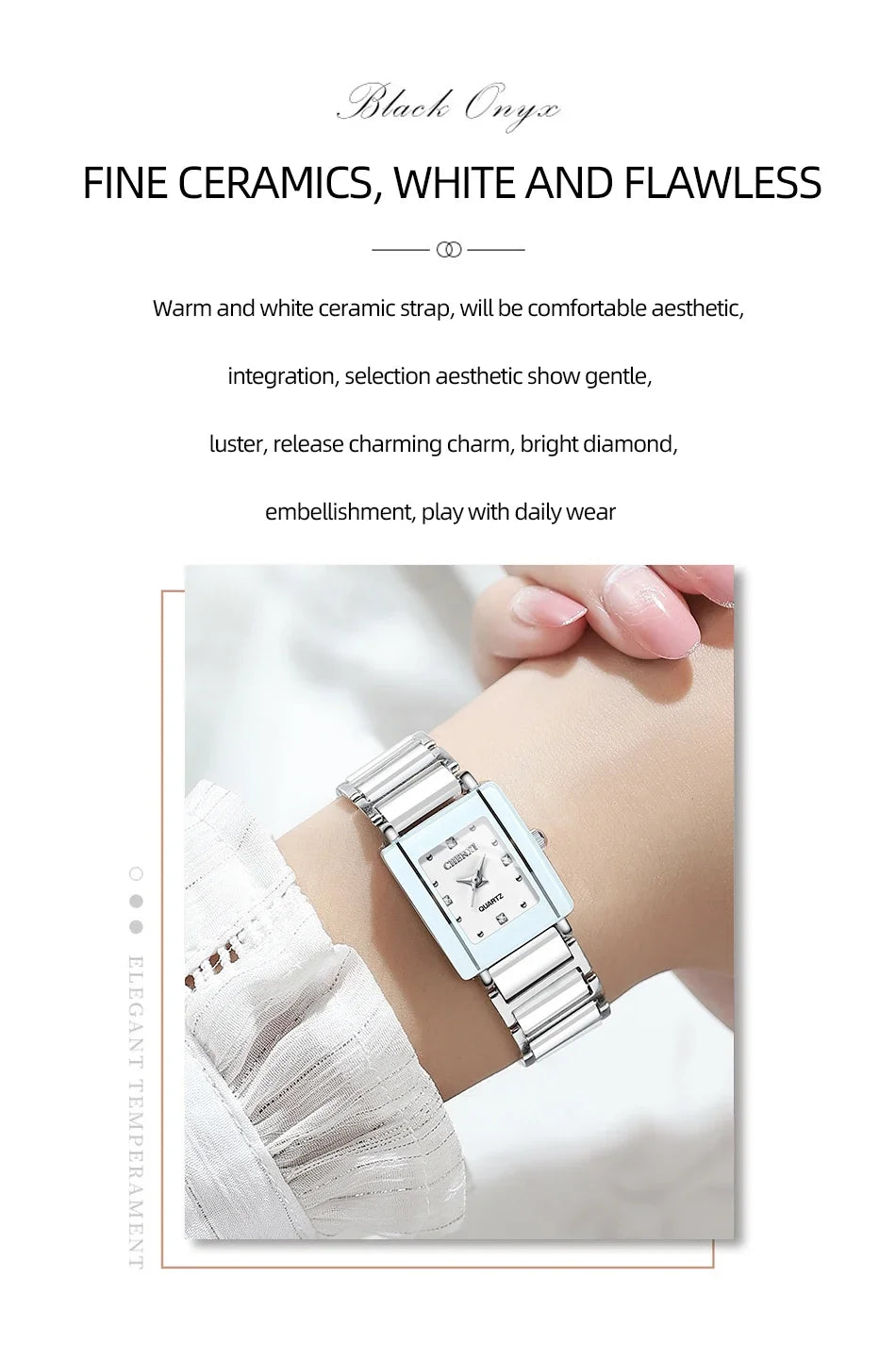 Couple Watch Waterproof Top Brand Luxury Watch for Women Men With Ceramics And Metal Strap Relojes Para Mujer