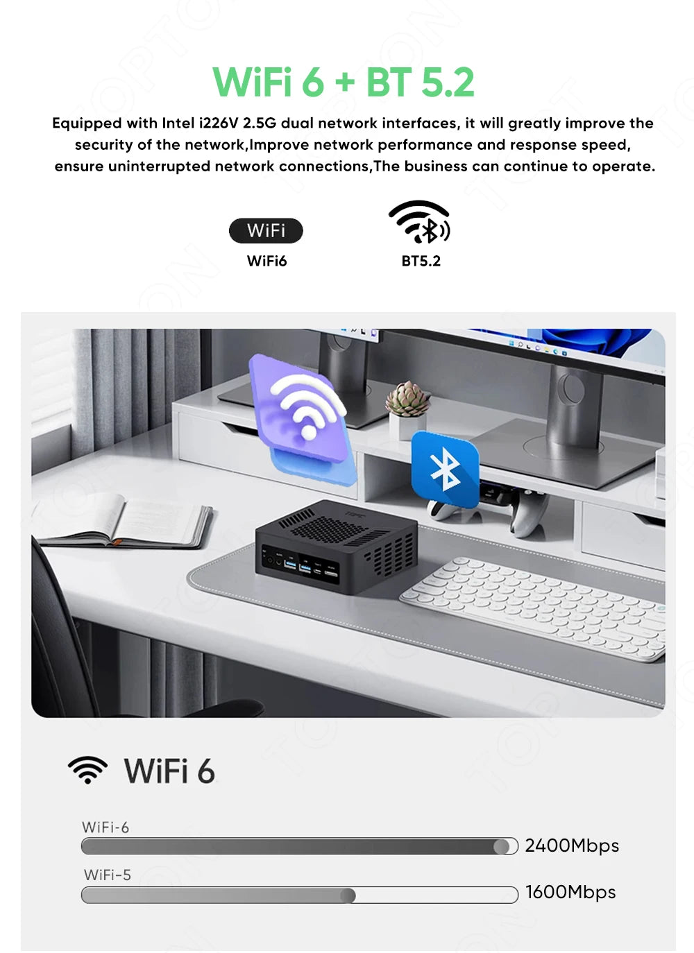 TOPC Mini PC AMD Ryzen AI 9 HX 370/365/7 PRO 360 Gaming Computer, OCuLink & USB4.0, 2x DDR5/2x PCIe4.0, Windows 11 Pro, WiFi6
