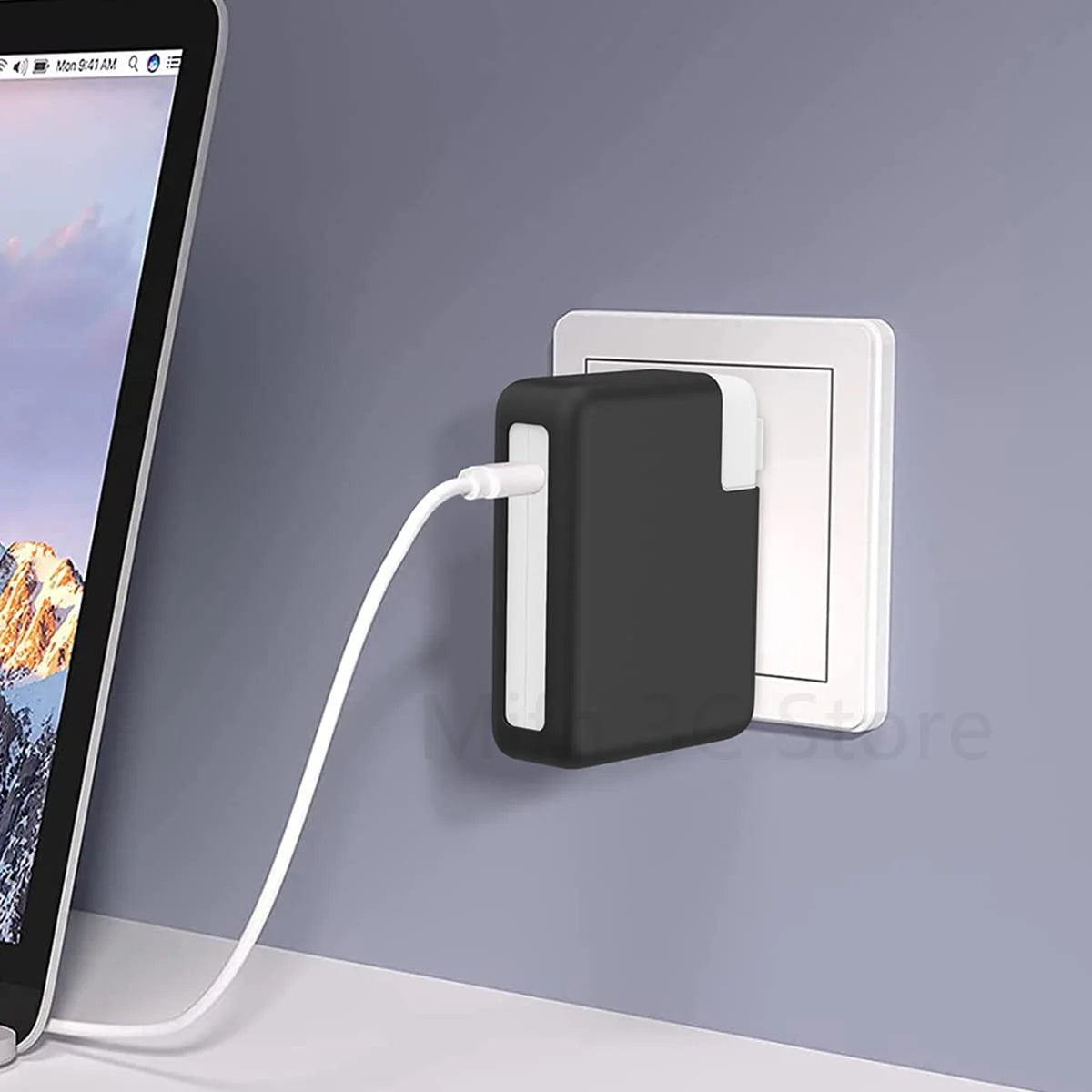 for MacBook Pro 16 inch A2485 2021 140W Charger Soft Silicone Power Adapte Case for MacBook 96 87 85 67 61 60 45 35 30 29W Case