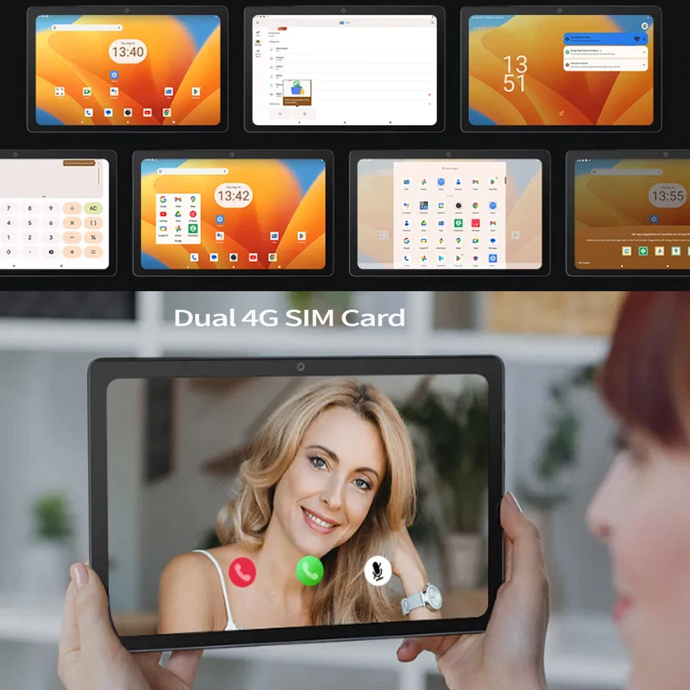 Original BDF Tablet Pc 10.1 Inch 8GB RAM 256GB ROM Android 12 Octa Core 3G 4G LTE Internet WiFi Internet BT Global Version