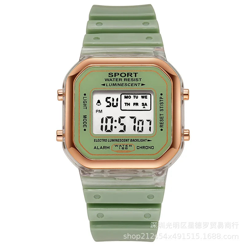 New Children's LED Digital Watch Student Multi Functional Outdoor Sports Watch Minimalist Men's and Women's Electronic Watch