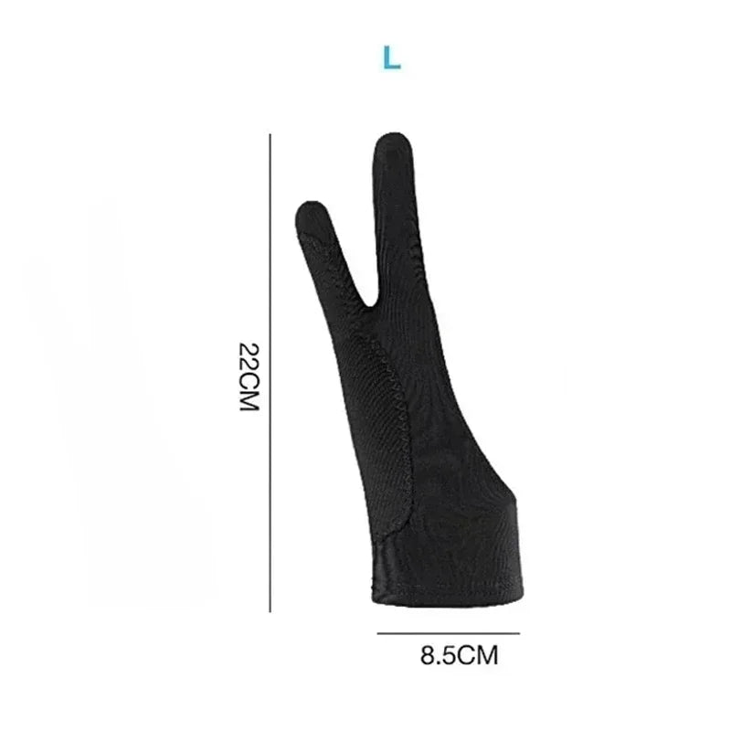 Two-Finger Anti-fouling Drawing Glove For Artist Drawing Pencil Graphics Tablet Pad Pen Palm Rejection Glove for iPad & Android