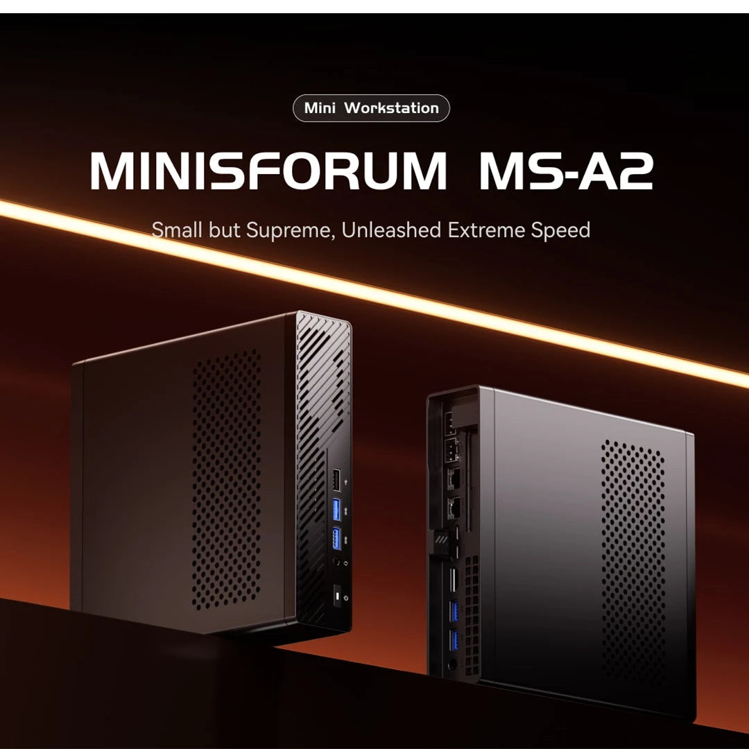 2x10G SFP Mini PC MINISFORUM MS-A2 AMD Ryzen 9 9955HX 7940HX 2.5G LAN 3*NVMe Windows 11 Workstation Mini Gamer Computer WiFi6E
