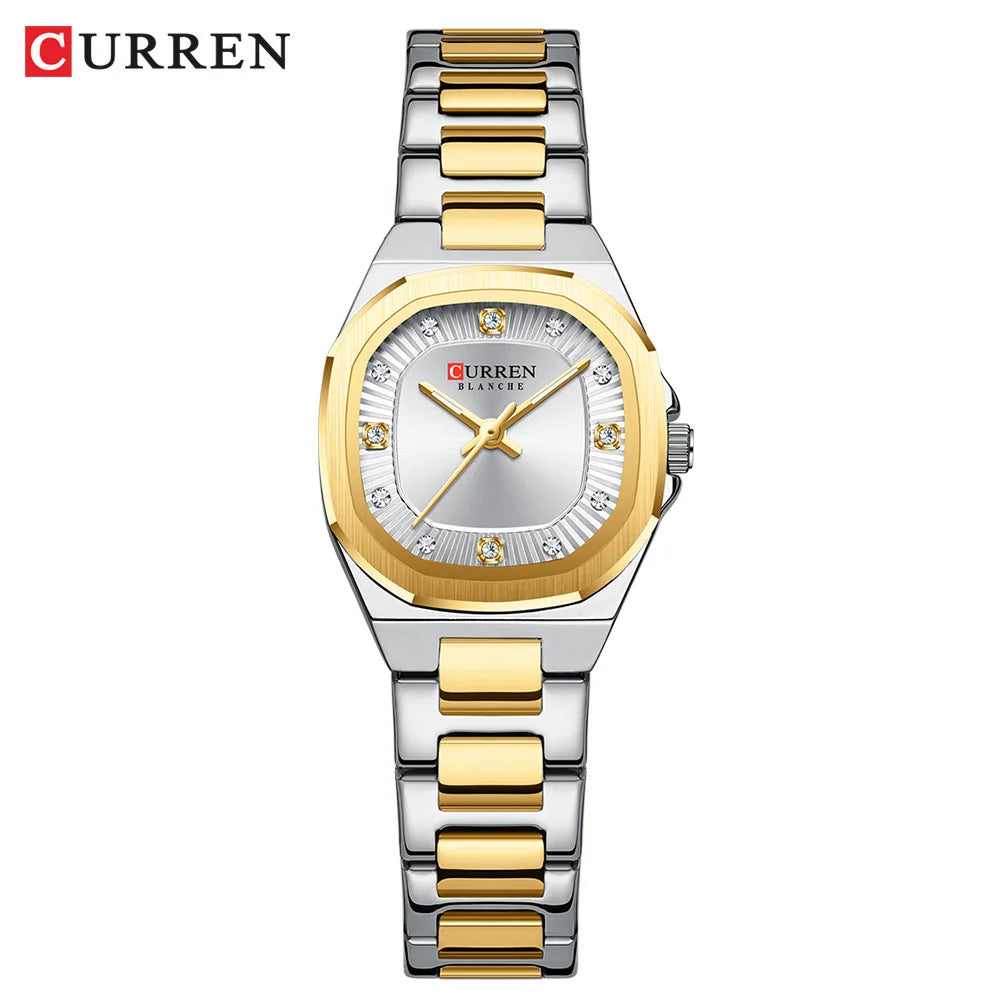 Curren Women Watch Luxury Fashion Quartz Crystal Waterproof Ladies Elegant Wristwatch Gifts For Girls