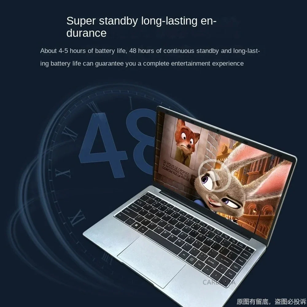 N4000 14.1 Inch 128GB 256GB 512GB 1TB SSD Windows 11 Pro Inte Laptop Intel Portable Laptos Student Notebook Dual core Laptop