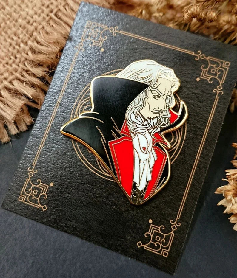 Castlevania Symphony of the Night - Dracula x Alucard - Hard Enamel Pin（It's not soft enamel）