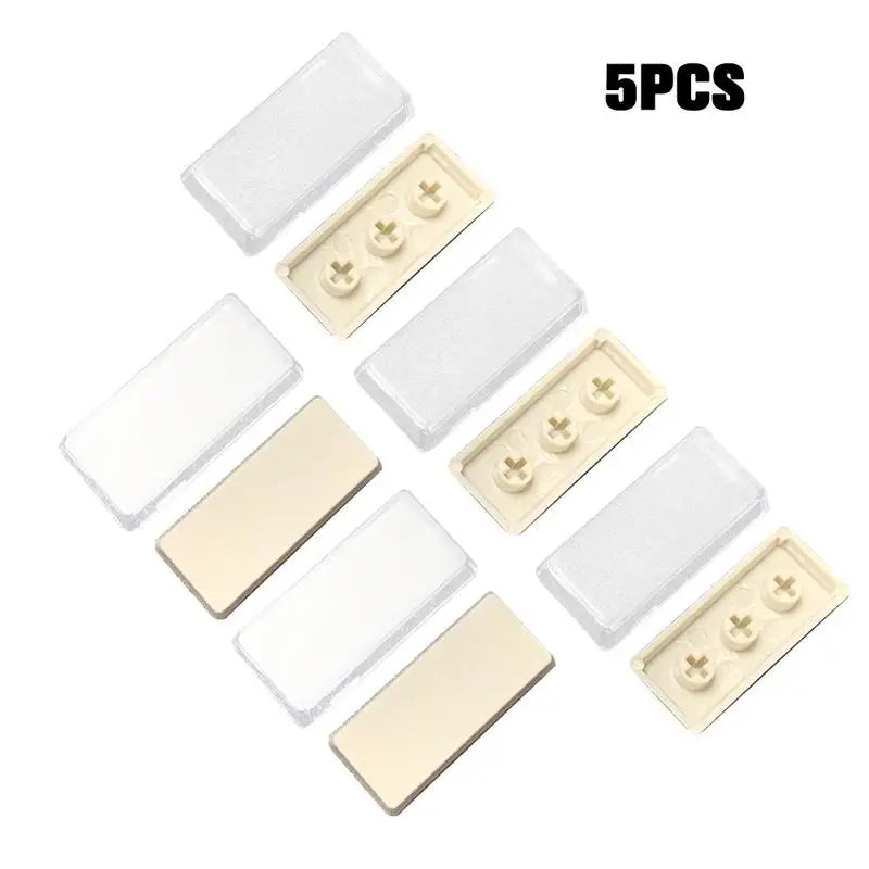 10Pcs Transparent Keycaps Double-layer Keycaps Removable Paper Clips Custom MX Switch Relegendable Keycap Shell Protection