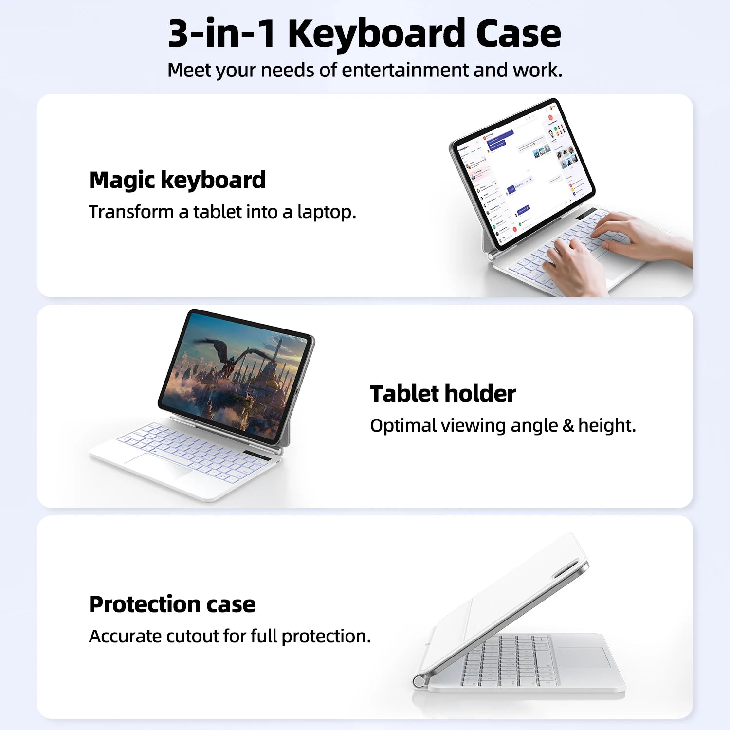 Smart Pogo Pin Keyboard case for iPad Air 11 2025 M3 for iPad Air 6 11 2024 Pro 11 Air 4 Air 5 10.9 Trackpad teclado ipad  키보드