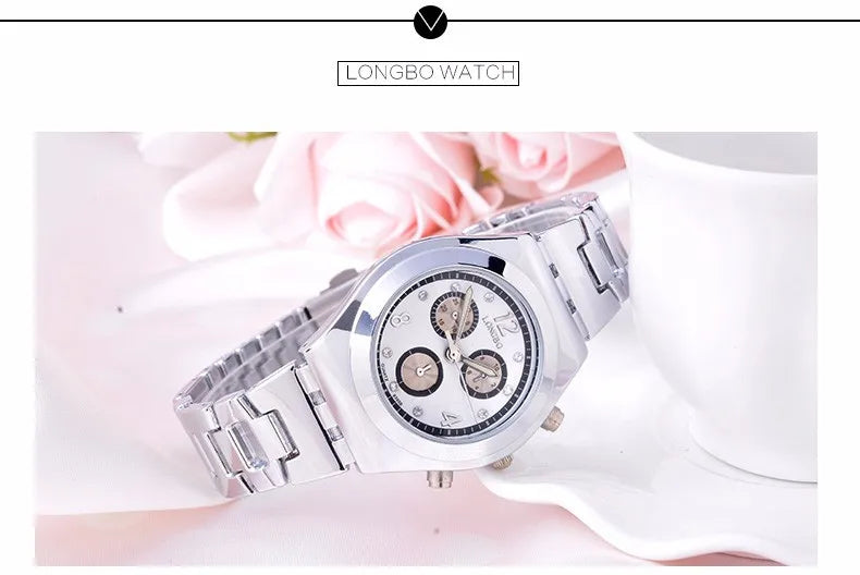 Fashion LONGBO Brand Luxury Waterproof Casual Quartz Watch Women Lady Gift Watches Waterproof Stainless Steel Watch Montre Femme