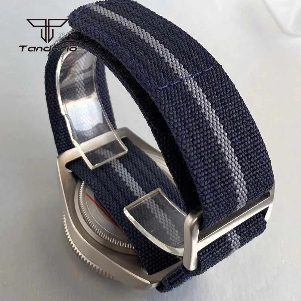Tandorio Titanium 42mm Dive Mechanical Watch for Men Automatic NH35/PT5000 Movement Sapphire 20BAR Waterproof Wristwatch Lume