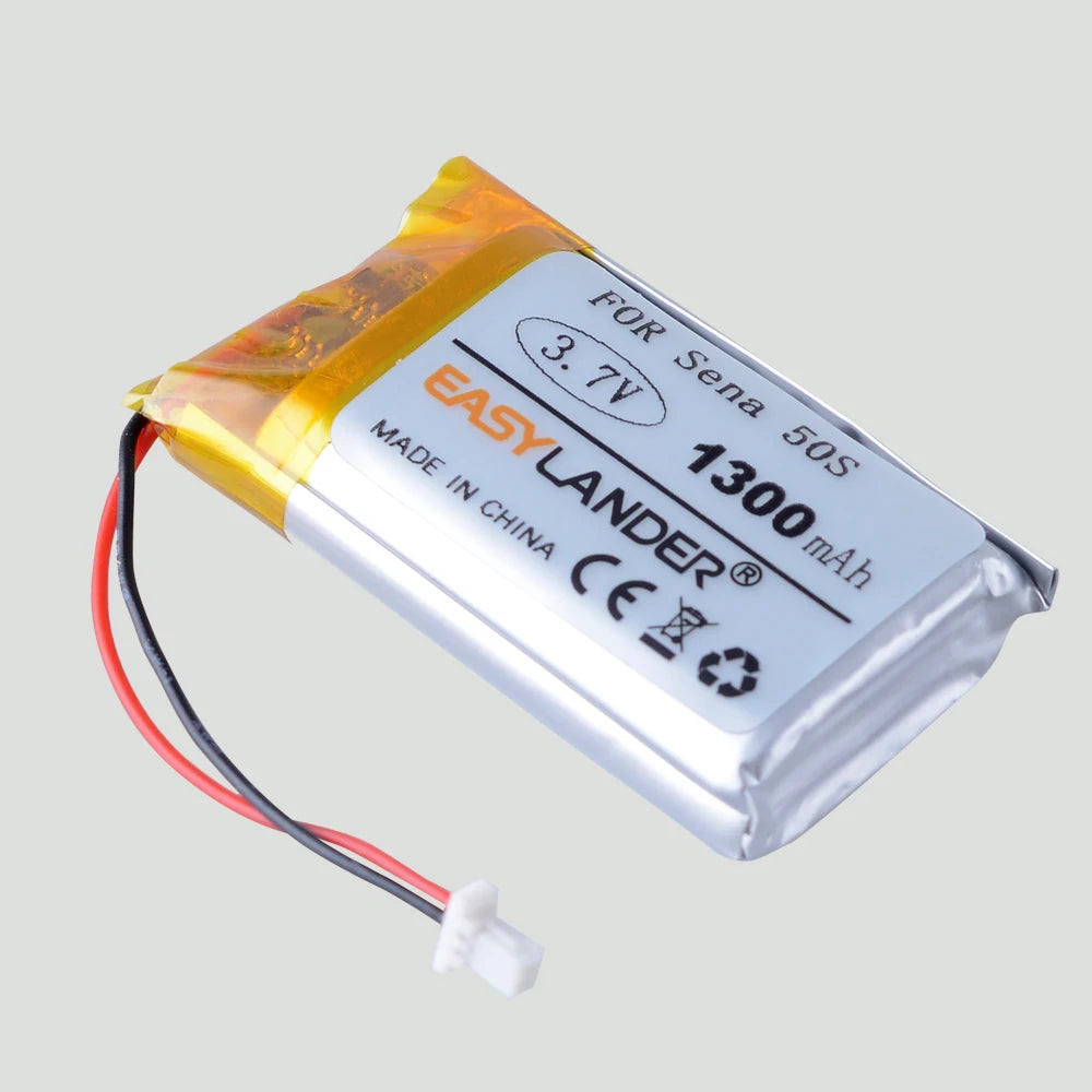3.7V 1300mAh Lithium-ion Polymer Rechargeable Battery FOR Sena 50S, Sena 50S Motorcycle Bluetooth Headset, Helmet Intercom