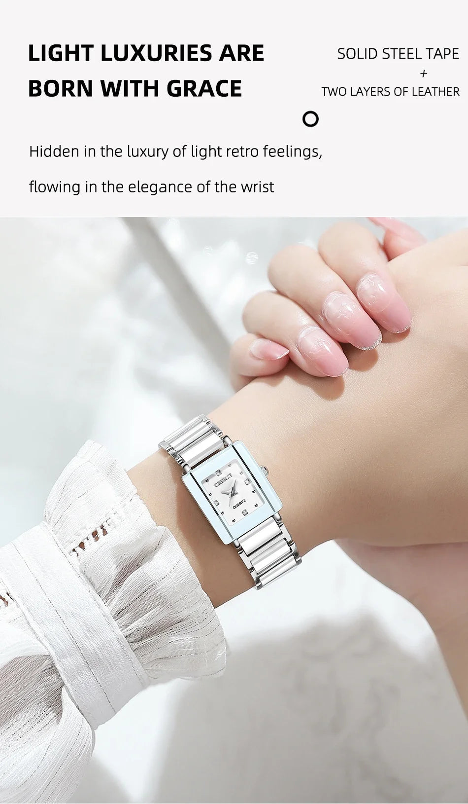Couple Watch Waterproof Top Brand Luxury Watch for Women Men With Ceramics And Metal Strap Relojes Para Mujer