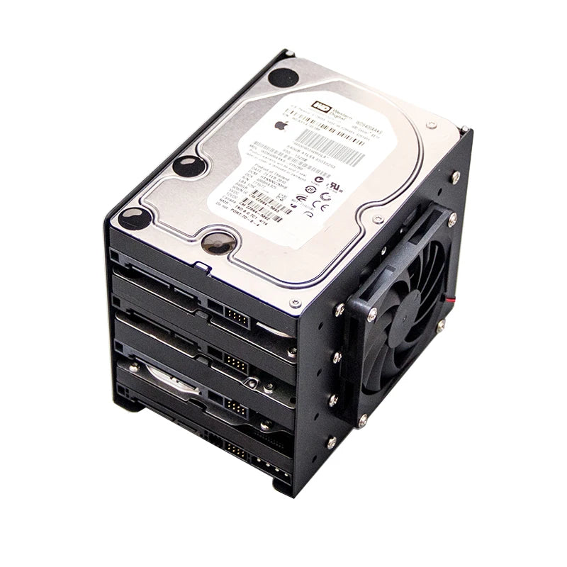 Chassis built-in 4F mechanical hard disk bracket metal 4x3.5 hard disk superimposed expansion fan cooling For PC case