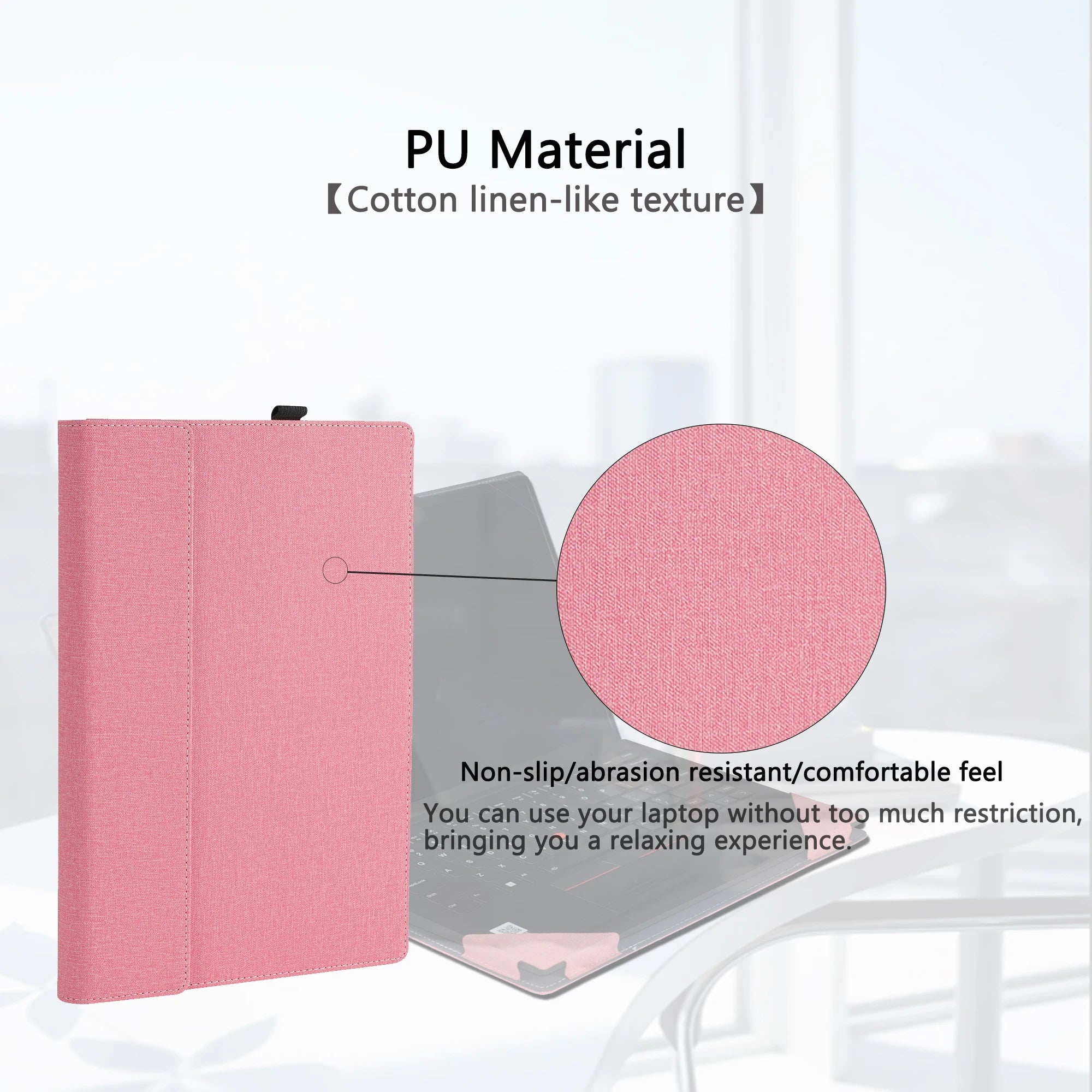Laptop Case Cover For Lenovo Yoga Slim 7 14AKP10 /14ILL10 / 7i (14'', Gen 10) PU Leather Protective Bag with Foldable Cooling
