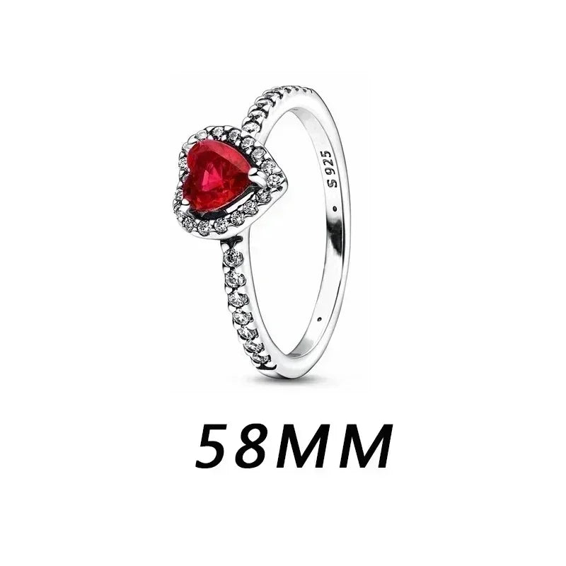Hot selling classics heart-shaped Series 925 Sterling Silver Women's Rings Earrings Necklaces Light Luxury Charm Jewelry Gifts