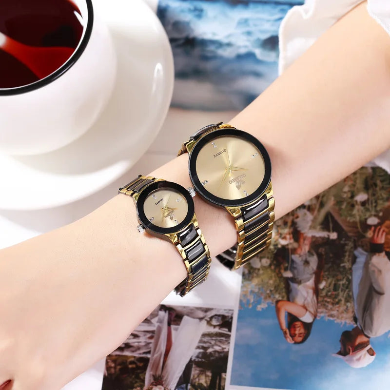 Couple Watches Women Luxury Famous Brand Lover's Watch For Men Casual Stainless Steel Watches Ladies Wristwatch Relogio Feminino