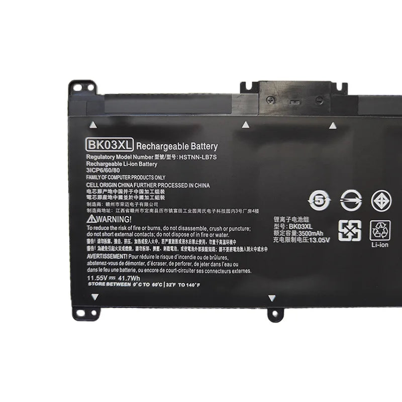 New  BK03XL 11.55V 41.7Wh  Laptop Battery for HP Pavilion X360 14-BA 14-BA103TU 14-BA008TU 14-BA159TX 3ICP6/60/80 916811-85