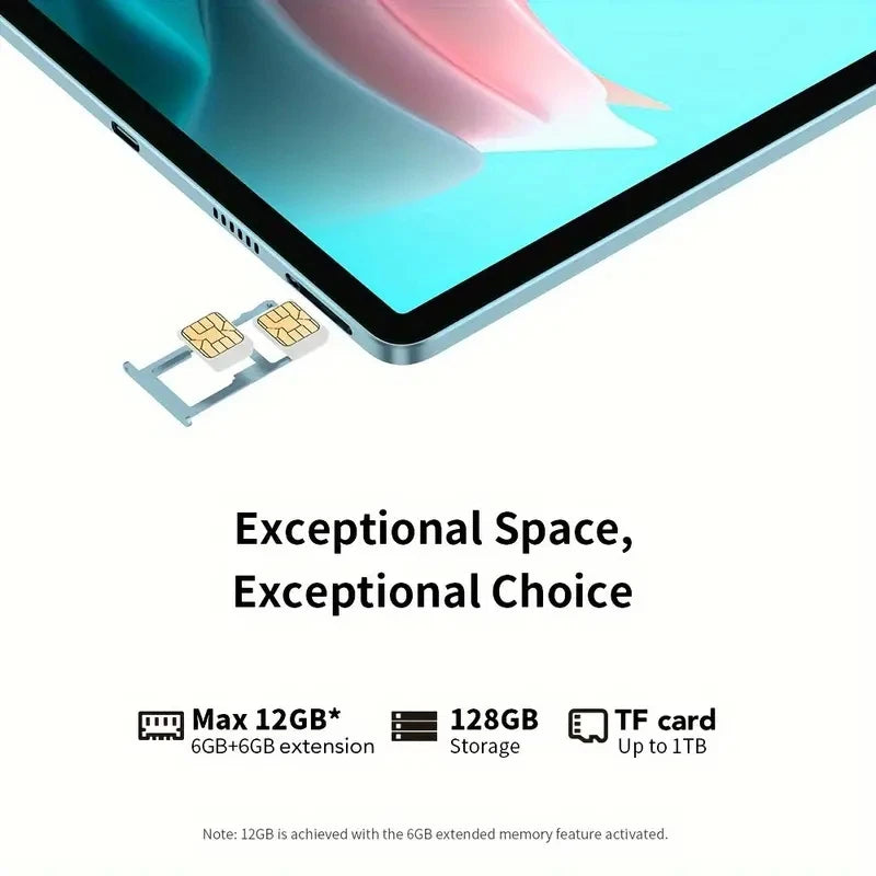 Teclast M50 10,1 inch TDDI Incell x 800 Android 14 Tablet (6 + 6) 12GB RAM GB ROM Unisoc T606 8 core ducal SIM 4G phone case