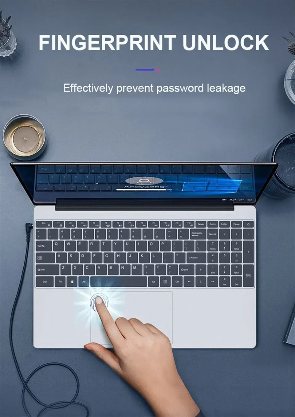 15.6" Intel Core i7 8500Y Windows 11 Pro Laptops Fingerprint unlock 16GB RAM 1TB SSD Office Gamer Study notebook Computer PC