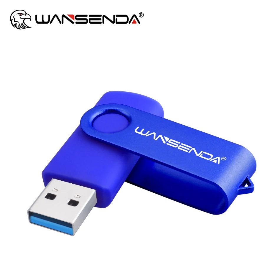 WANSENDA USB Flash Drive 3.0 Pen Drive 256GB 128GB 64GB 32GB 16GB 8GB 4GB Rotating Design Memory Stick Pendrive Cle USB Stick