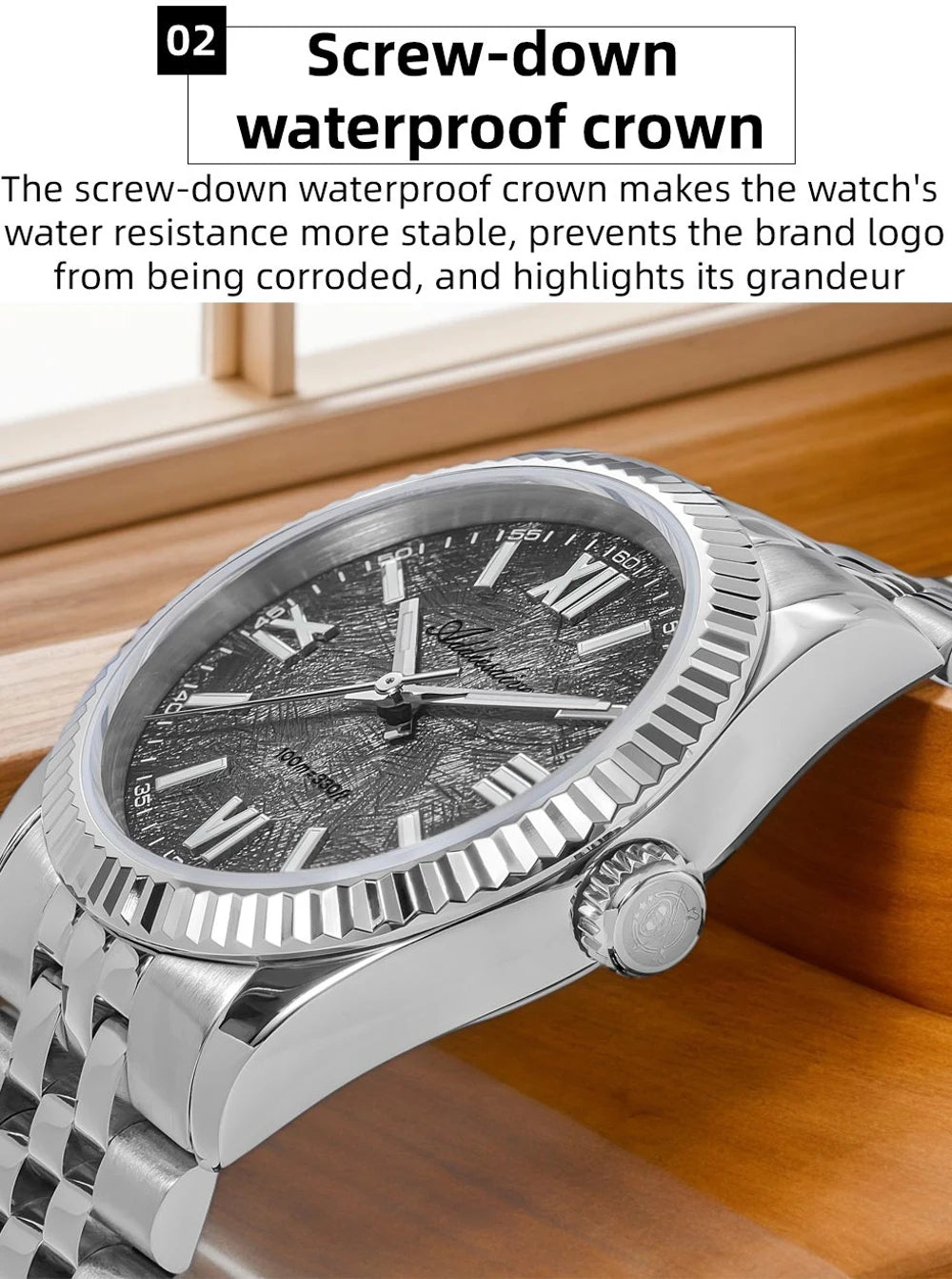ADDIESDIVE 36mm Watch For Men BGW9 Luminous Jubilee Strap 100m Waterproof Sapphire Glass VH31 Movement Quartz Watch Reloj Hombre